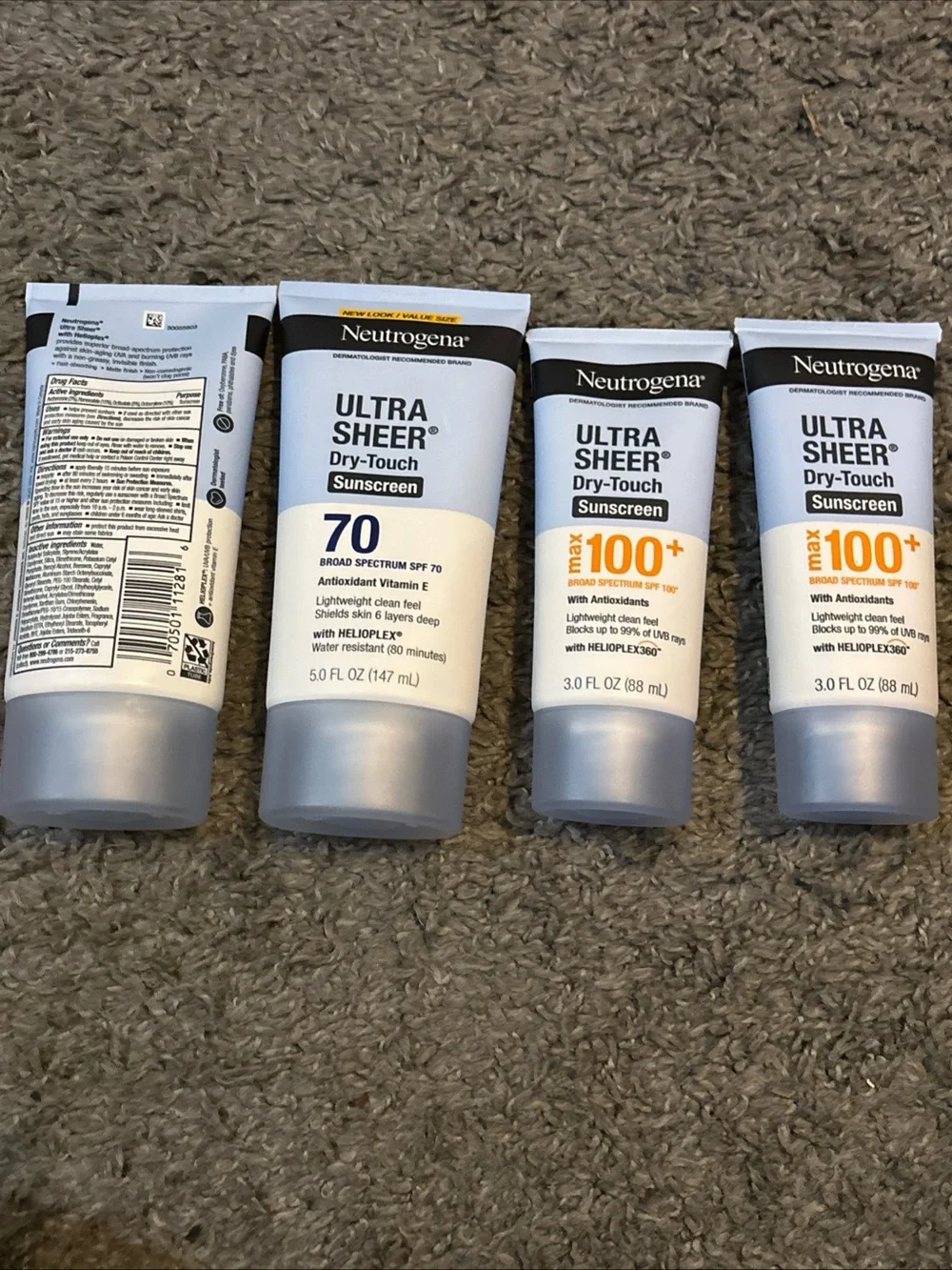 Neutrogena Ultra Sheer Dry-Touch Sunscreen Tubes in White and Black Accents